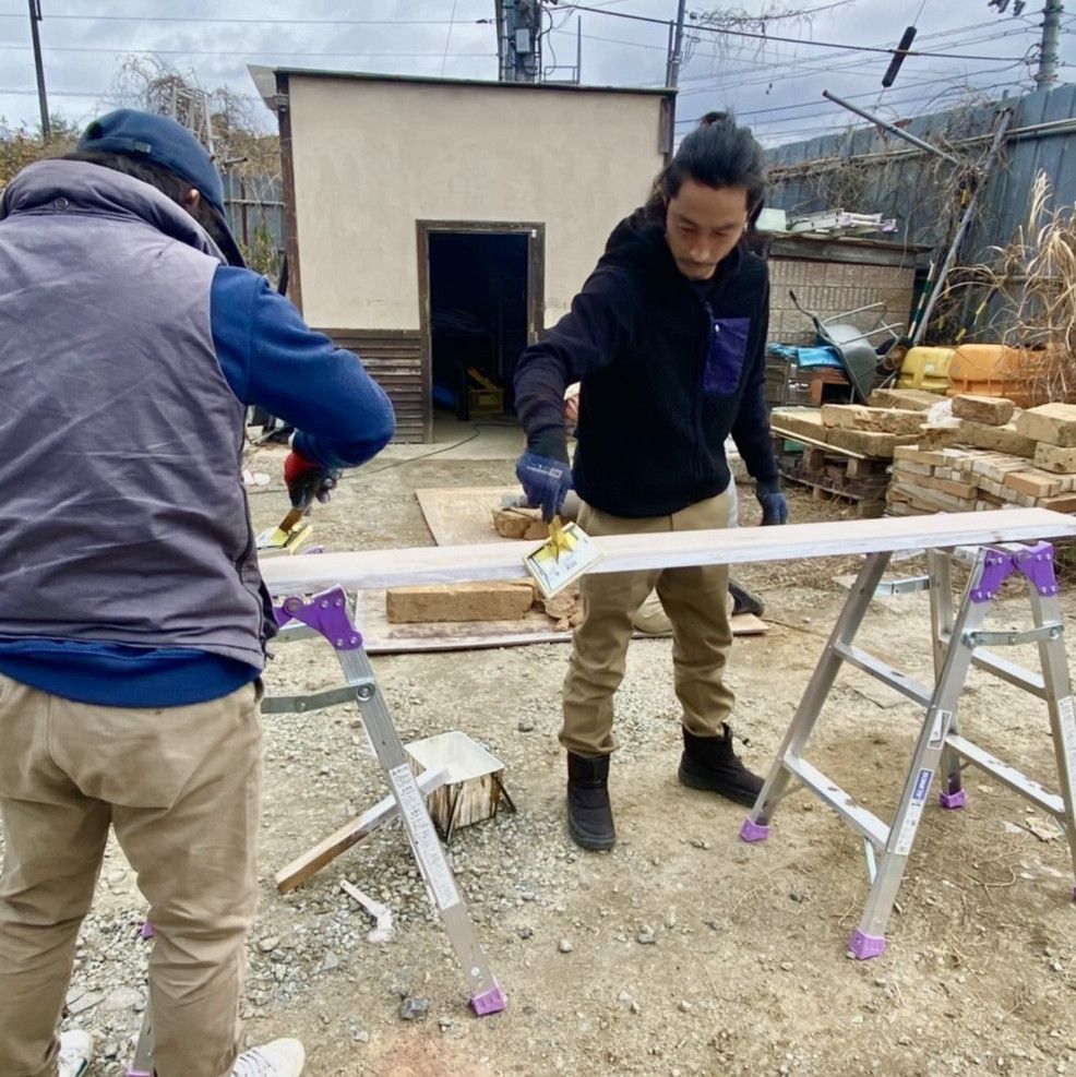作庭準備_創志園資材置き場にて